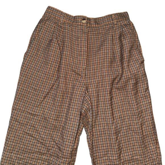 Sag Harbour Petite Women's Pleated Houndstooth High Waist Straight Pants Size 8 - Picture 2 of 7